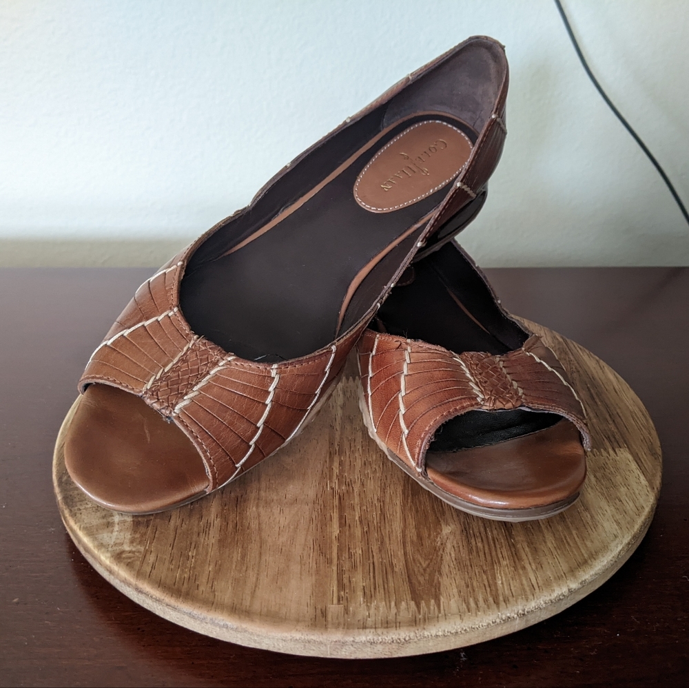 Cole Haan Basket weave flats sz 9